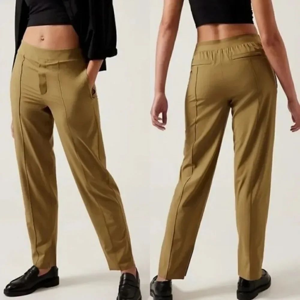 Athleta | Vienna Green Slim Pant size 24